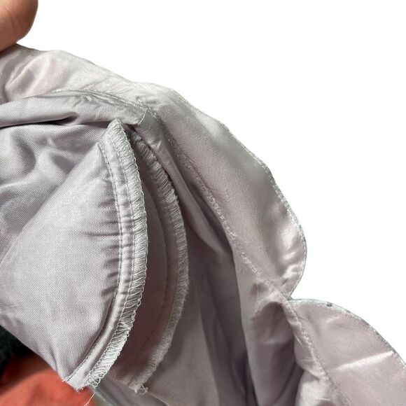 Vintage J.R. Nites by Caliendo Silver Gray Sparkly Formal Midi Dress Cap Sleeve - Picture 8 of 11